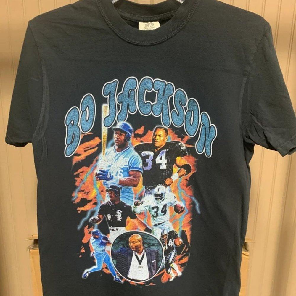 Bo Jackson Bootleg Shirt Royals  Style Baseball Shirt Raiders Bootleg Tee